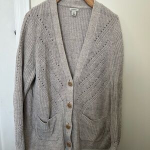 L.L. Bean Women's Light Gray Cardigan Sweater
